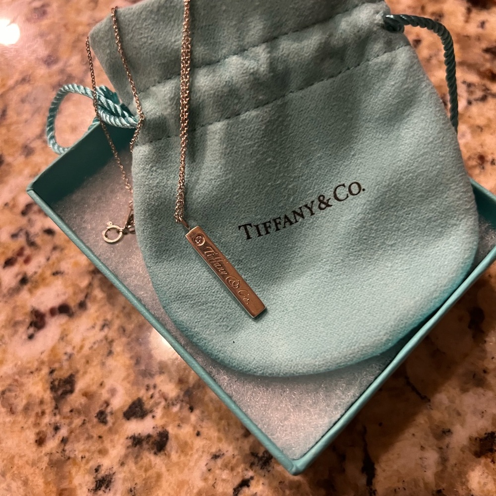 Tiffany & Co sterling silver tag with diamond